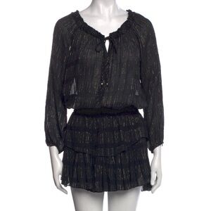 LoveShackFancy Silk Shift Mini Dress